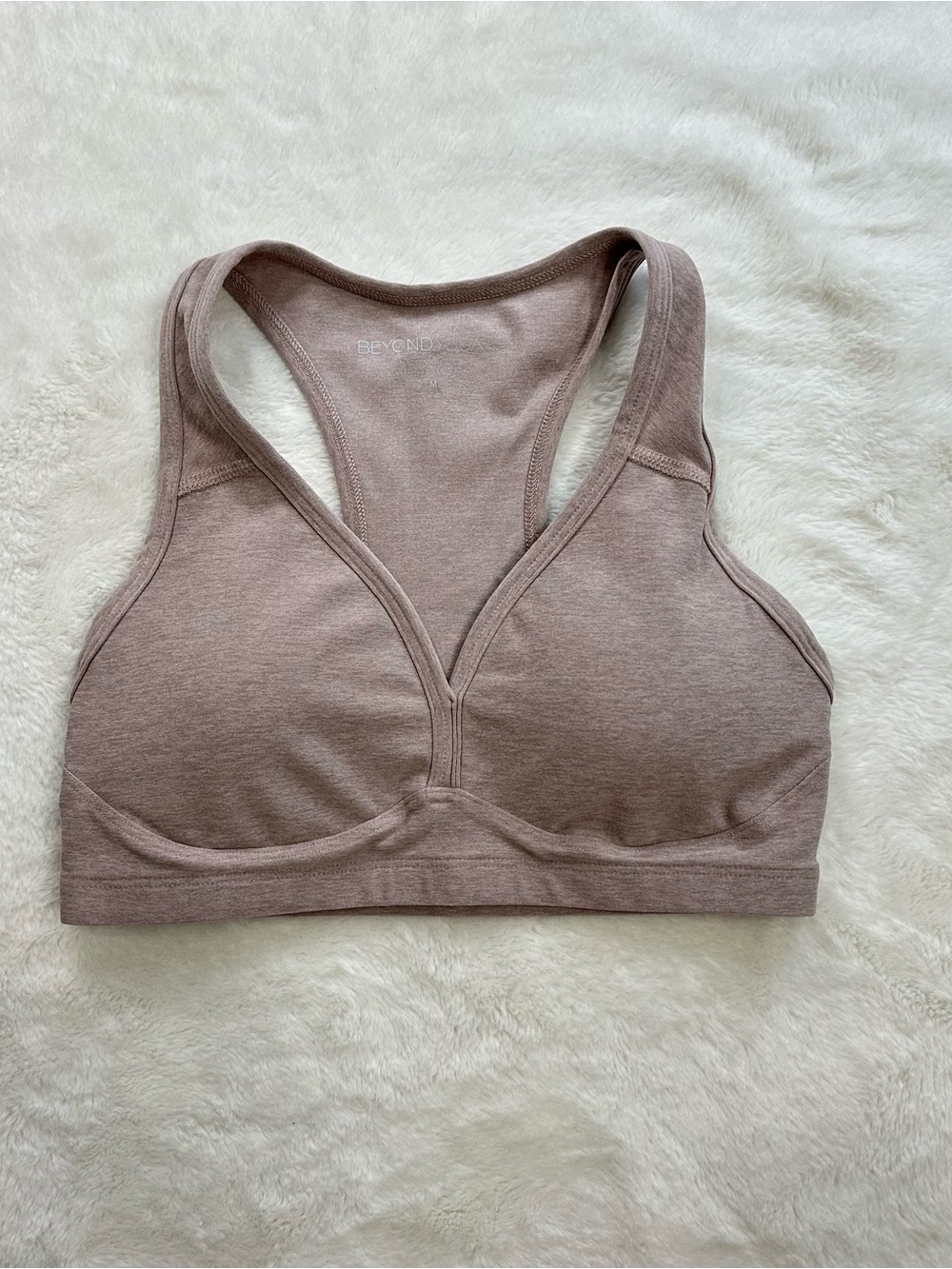 Beyond Yoga Spacedye Lift Your Spirits Bra - Chai - M